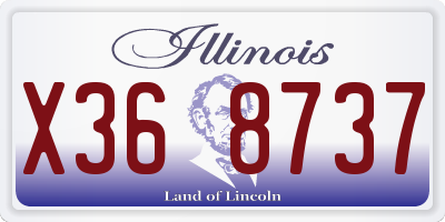 IL license plate X368737