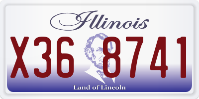 IL license plate X368741