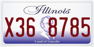 IL license plate X368785