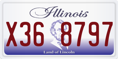 IL license plate X368797