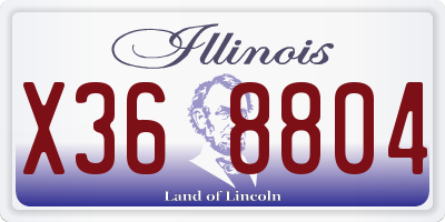 IL license plate X368804