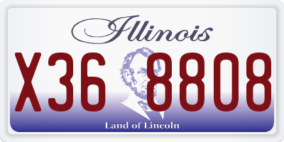 IL license plate X368808