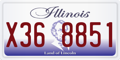 IL license plate X368851
