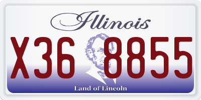 IL license plate X368855
