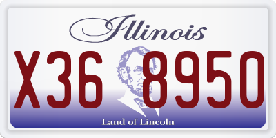 IL license plate X368950