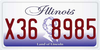 IL license plate X368985