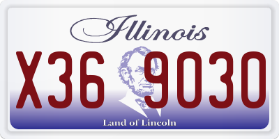 IL license plate X369030