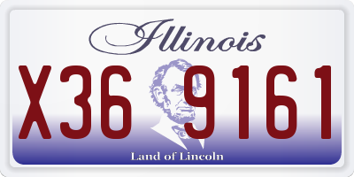 IL license plate X369161
