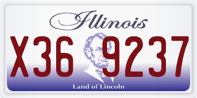 IL license plate X369237