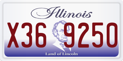 IL license plate X369250