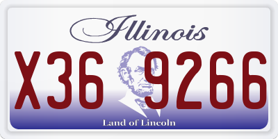 IL license plate X369266