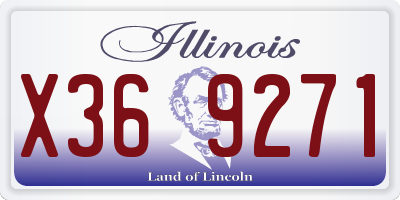 IL license plate X369271