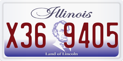 IL license plate X369405