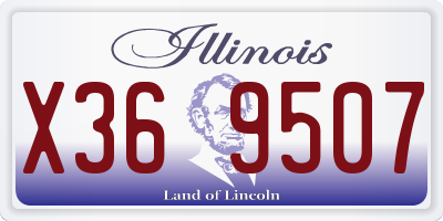 IL license plate X369507