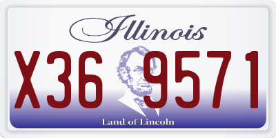IL license plate X369571
