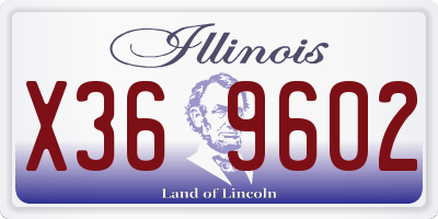 IL license plate X369602