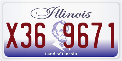 IL license plate X369671