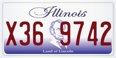 IL license plate X369742