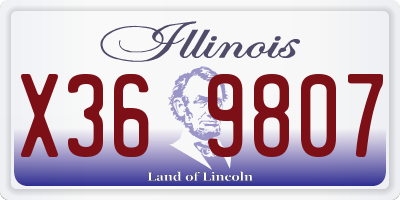 IL license plate X369807