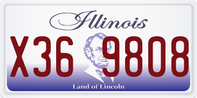 IL license plate X369808