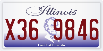 IL license plate X369846