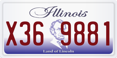 IL license plate X369881