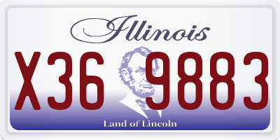 IL license plate X369883