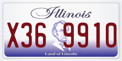 IL license plate X369910