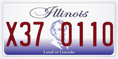 IL license plate X370110