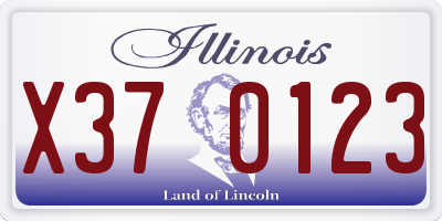 IL license plate X370123