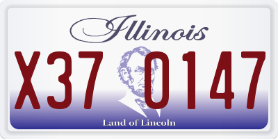 IL license plate X370147
