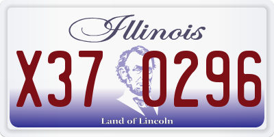 IL license plate X370296