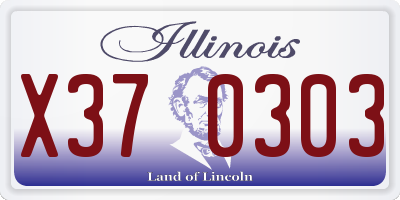 IL license plate X370303