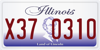 IL license plate X370310
