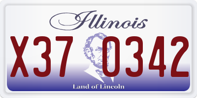 IL license plate X370342