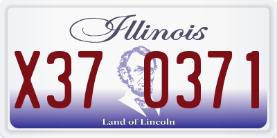 IL license plate X370371
