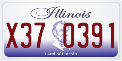 IL license plate X370391