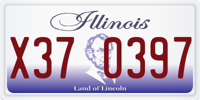 IL license plate X370397