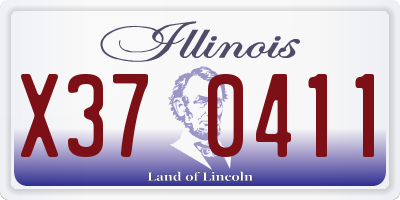 IL license plate X370411