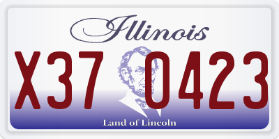 IL license plate X370423