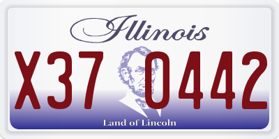IL license plate X370442
