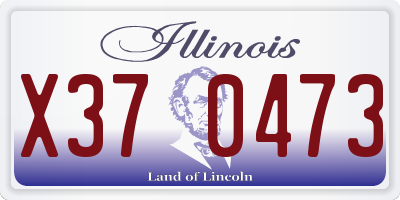 IL license plate X370473