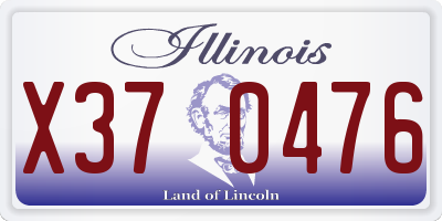IL license plate X370476