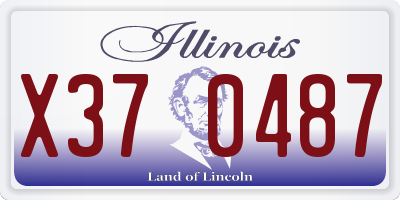 IL license plate X370487