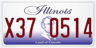 IL license plate X370514