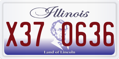 IL license plate X370636