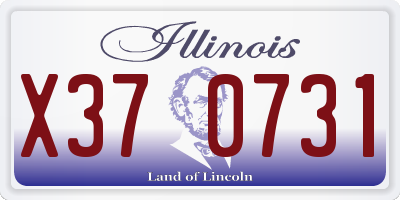 IL license plate X370731