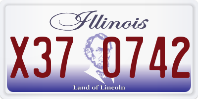 IL license plate X370742