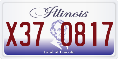 IL license plate X370817