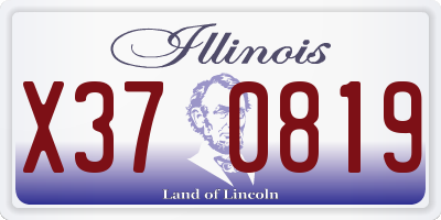 IL license plate X370819